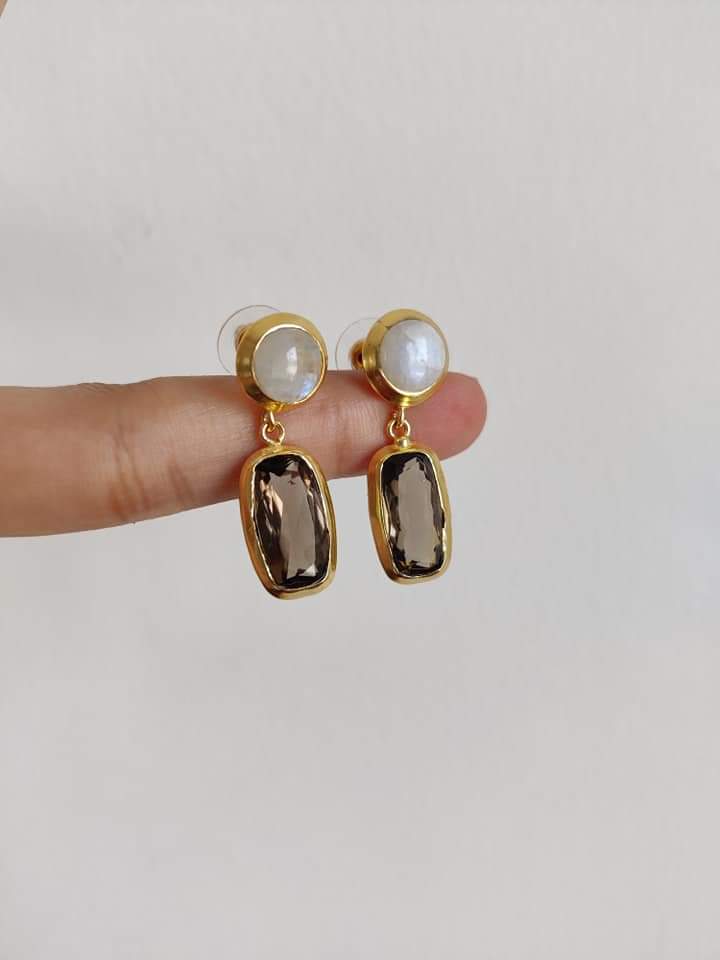 Smoky Quartz Danglers