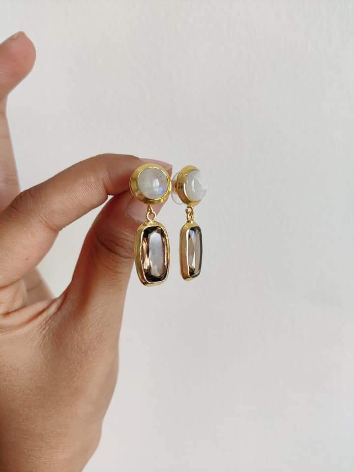 Smoky Quartz Danglers