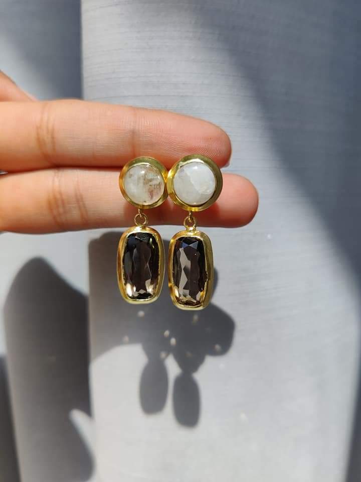 Smoky Quartz Danglers