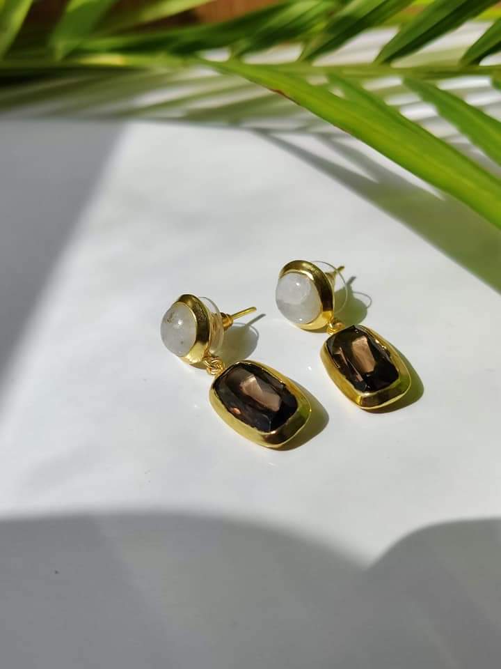 Smoky Quartz Danglers