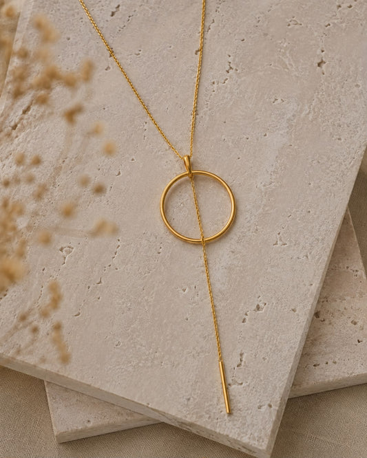 Circle Line 19” Long Statement Neckpiece