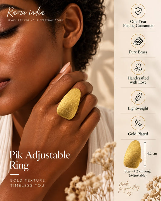 Pik Adjustable Ring Golden