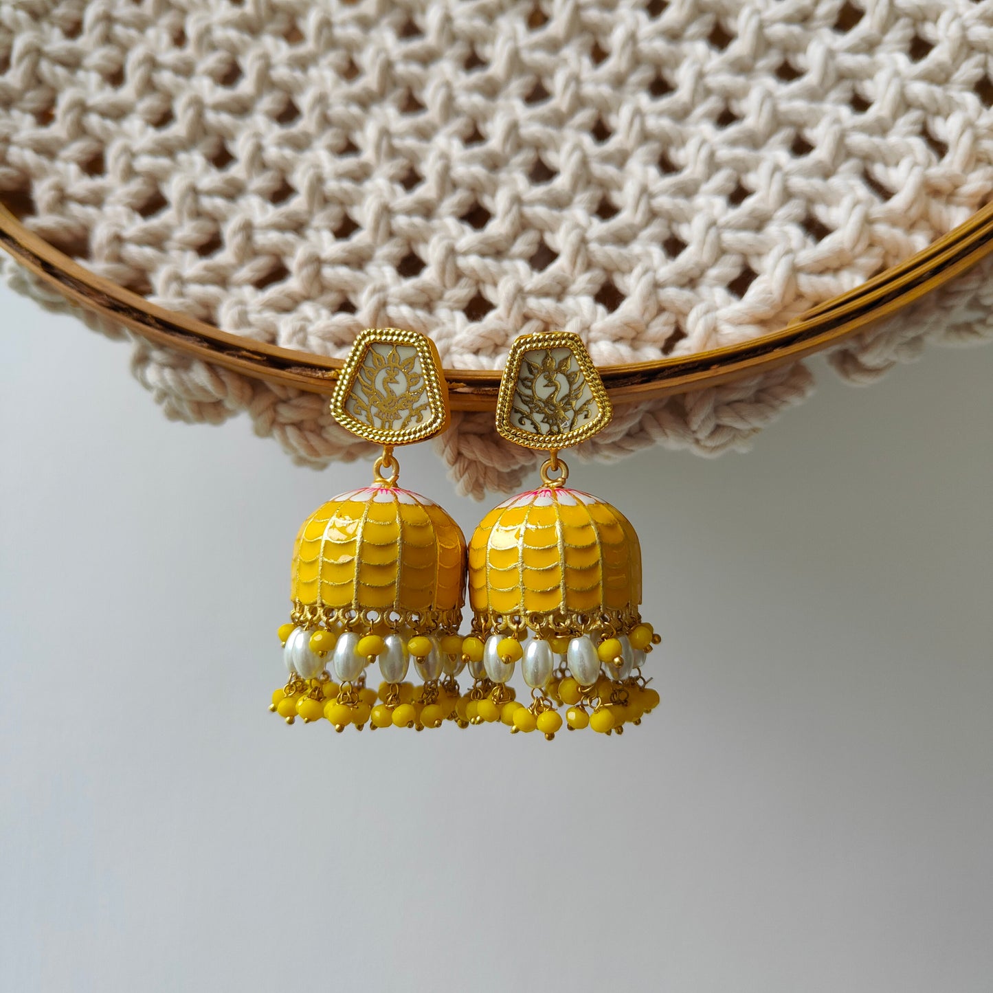 Theva Traditional Earrings Pentagon Stud