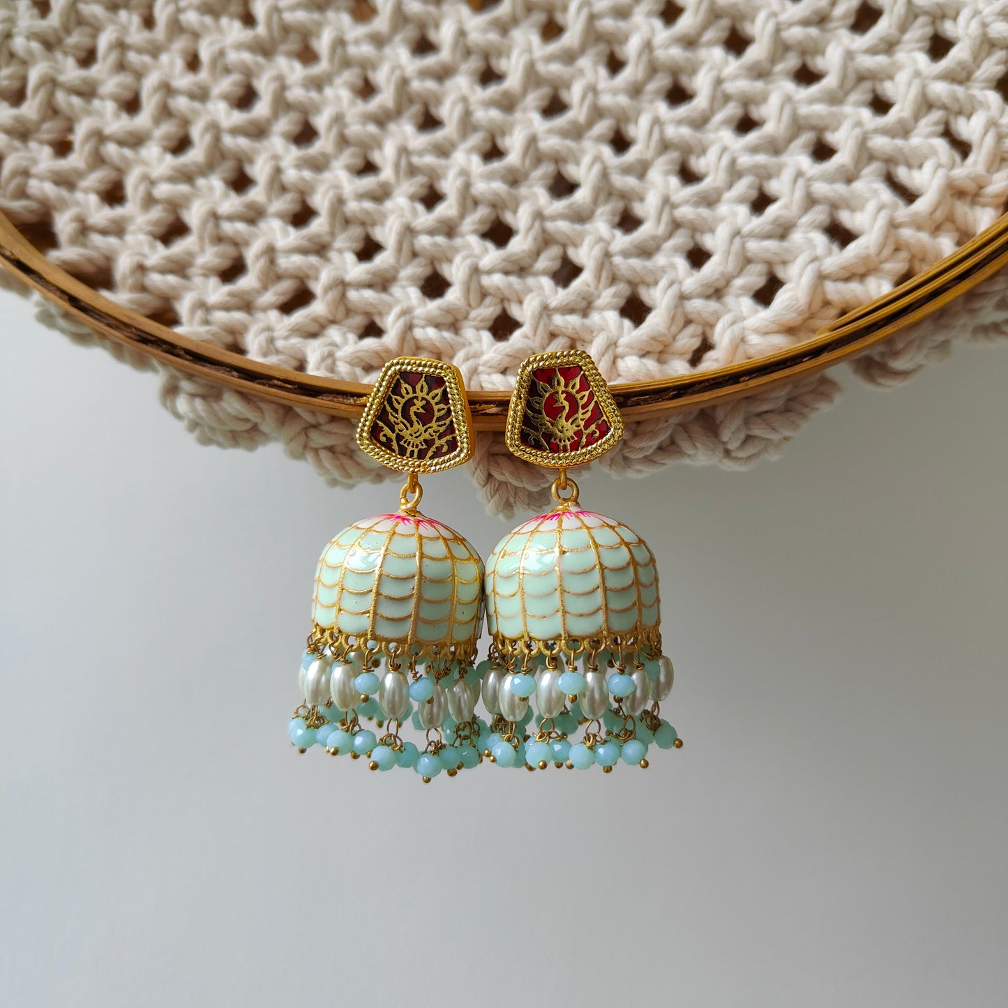 Theva Traditional Earrings Pentagon Stud
