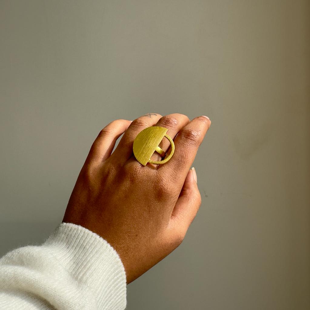 Half Circle Adjustable Ring Golden