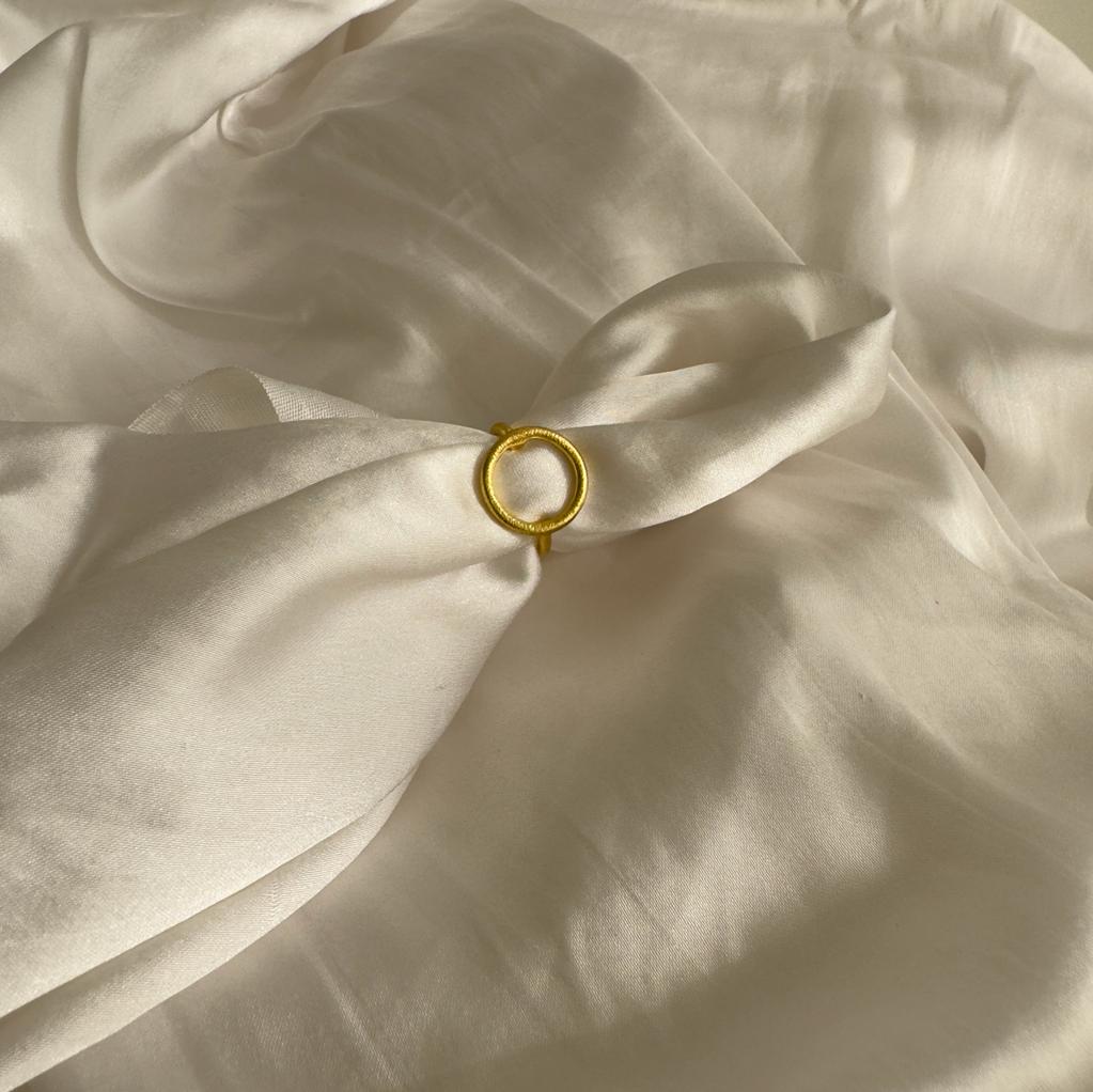 Circle Adjustable Ring Golden