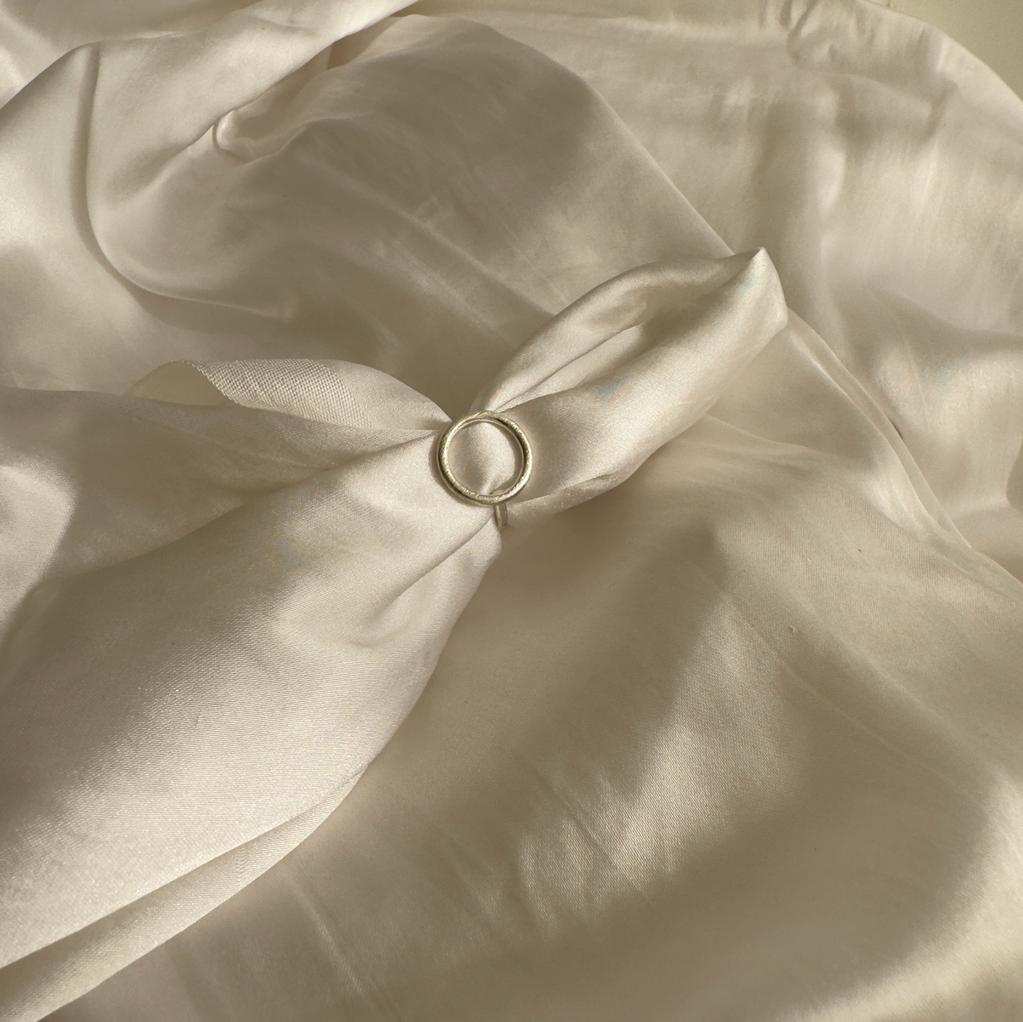 Circle Adjustable Ring Silver