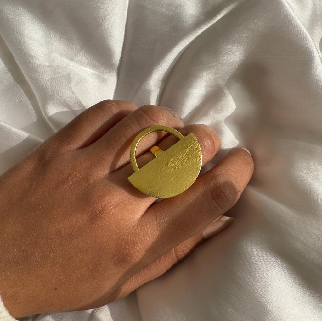 Half Circle Adjustable Ring Golden