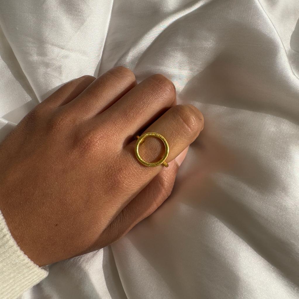 Circle Adjustable Ring Golden