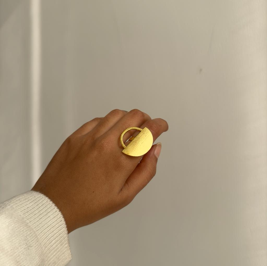 Half Circle Adjustable Ring Golden