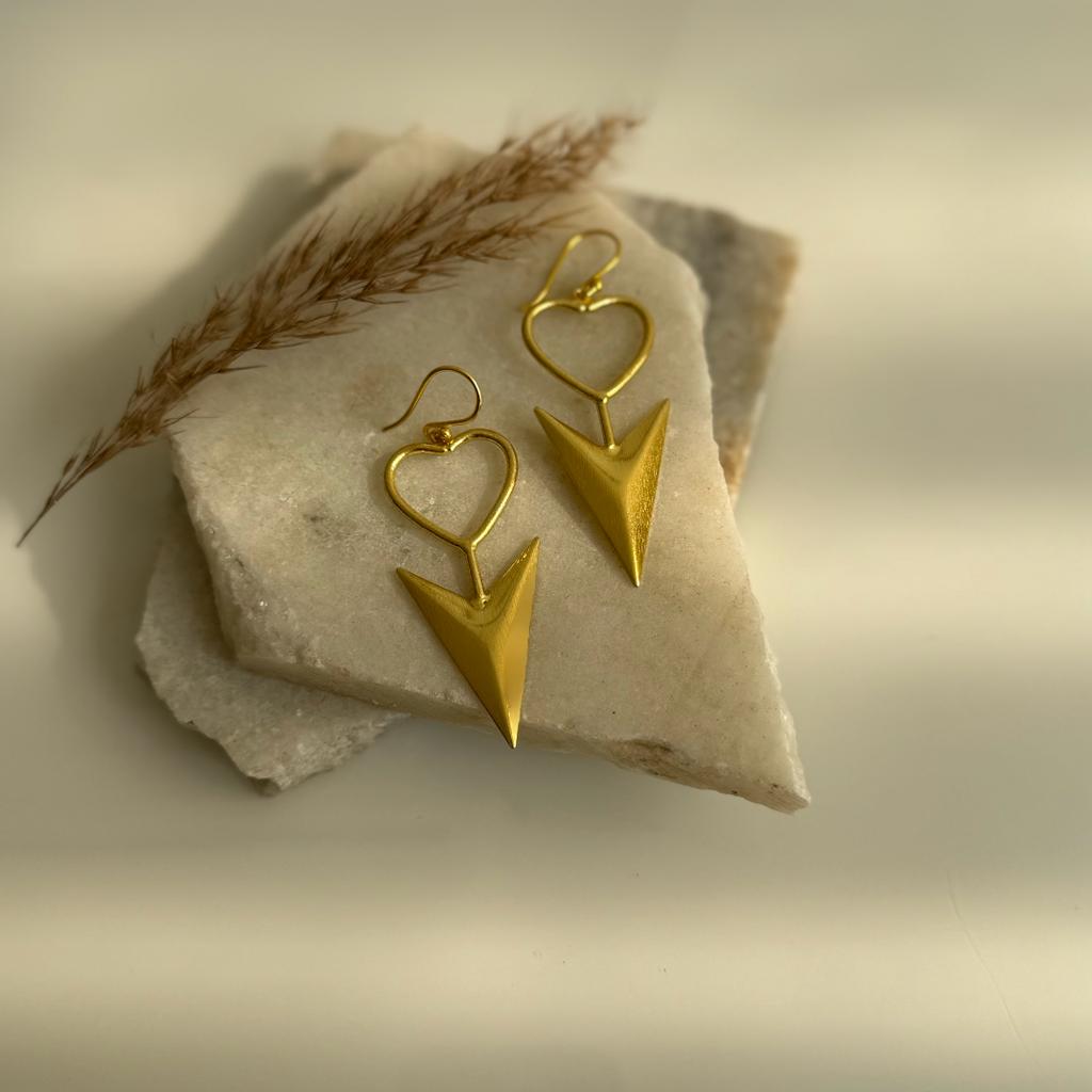 Anchor Hooks Heart Golden