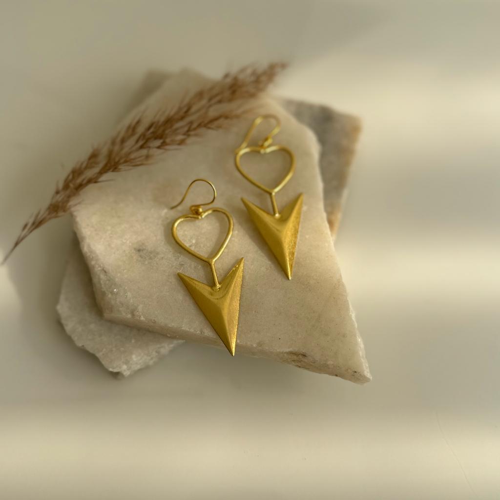 Anchor Hooks Heart Golden