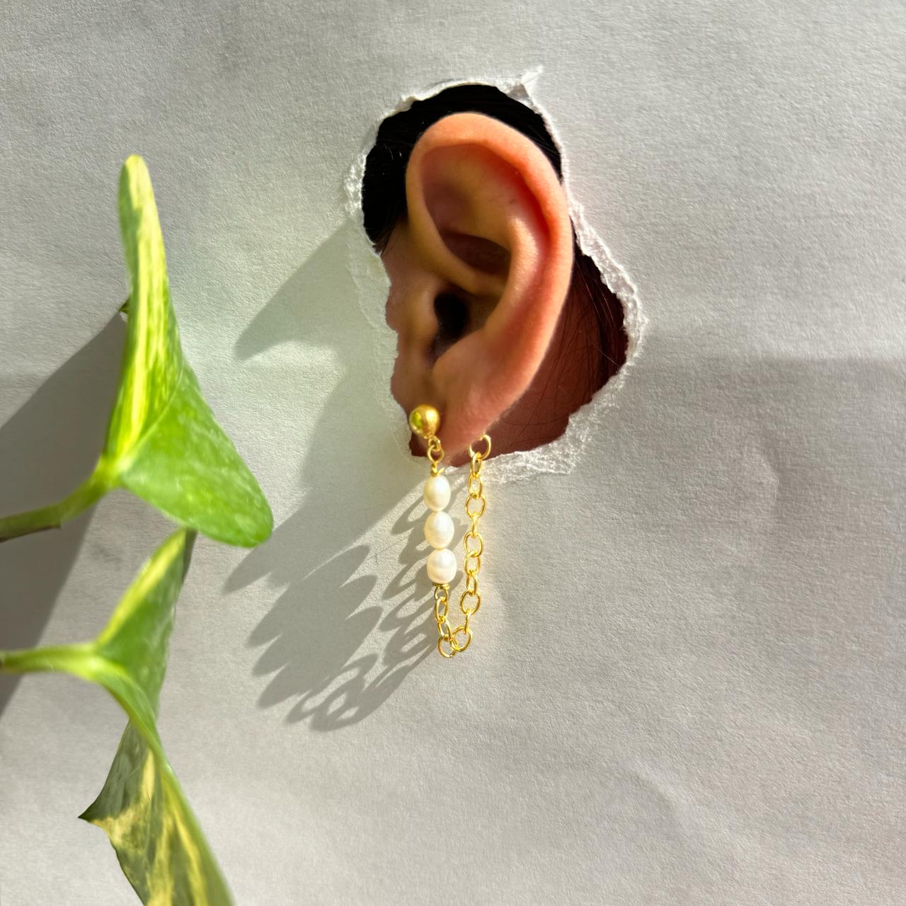 Egg Pearl Chain Danglers