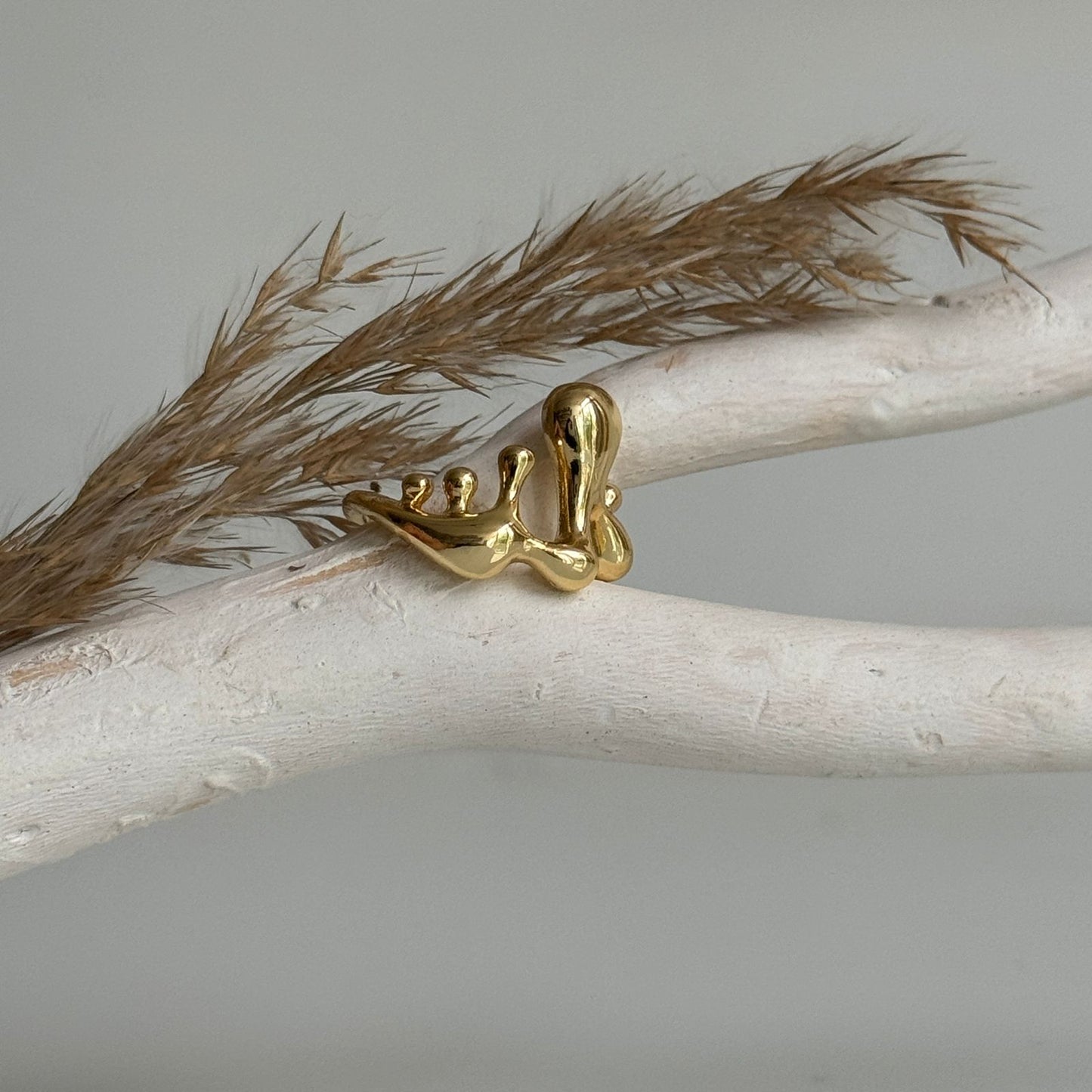 Honeyed Adjustable Ring Gold