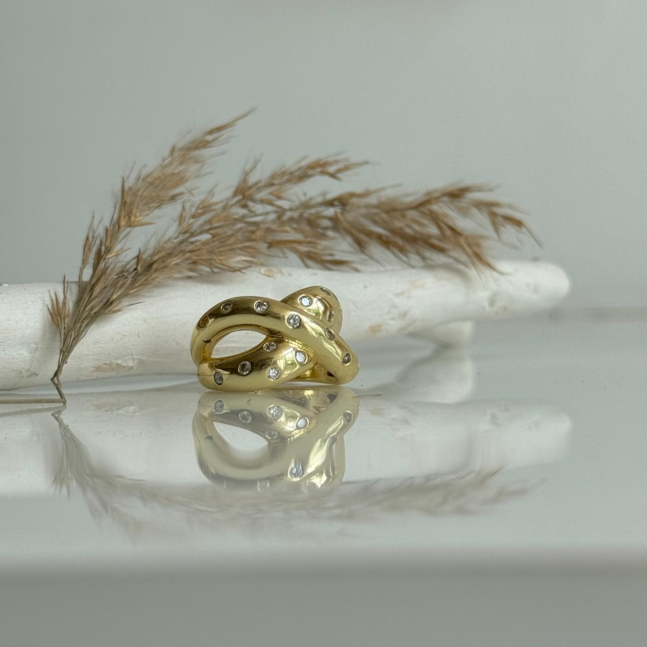 Infinity Knot Adjustable Ring Golden