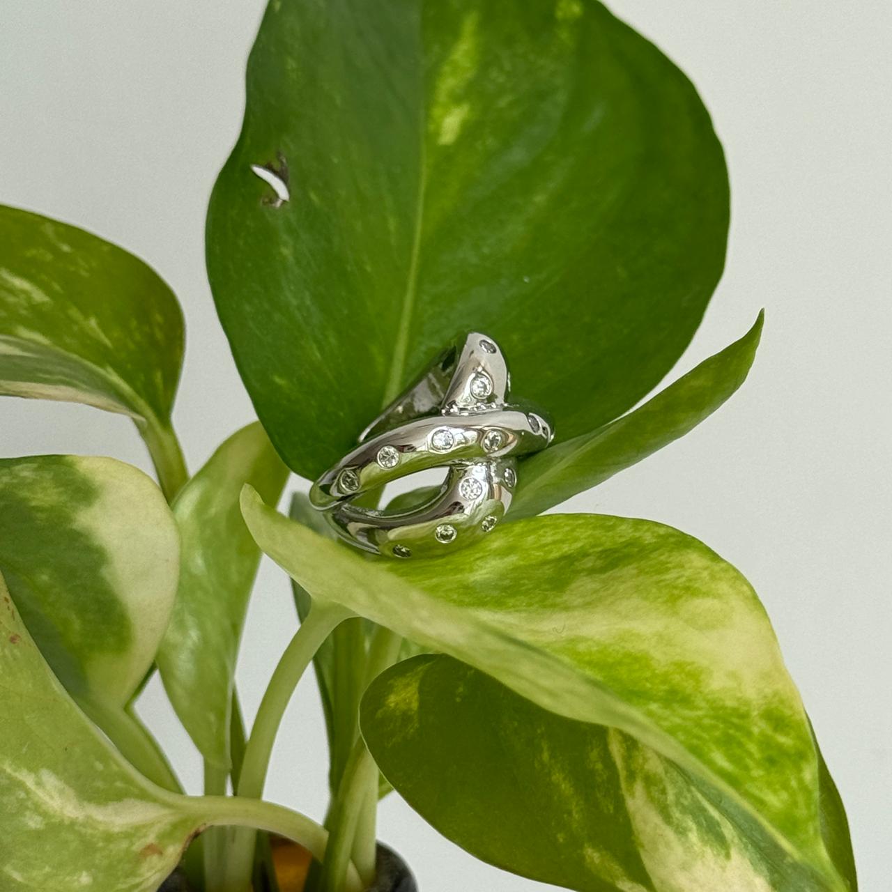 Infinity Knot Adjustable Ring Silver