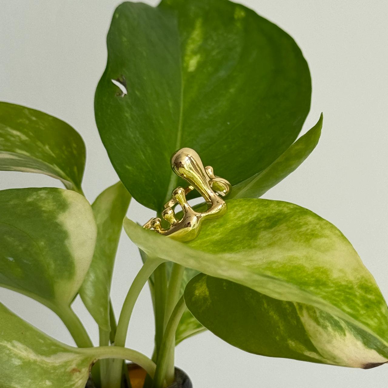 Honeyed Adjustable Ring Gold