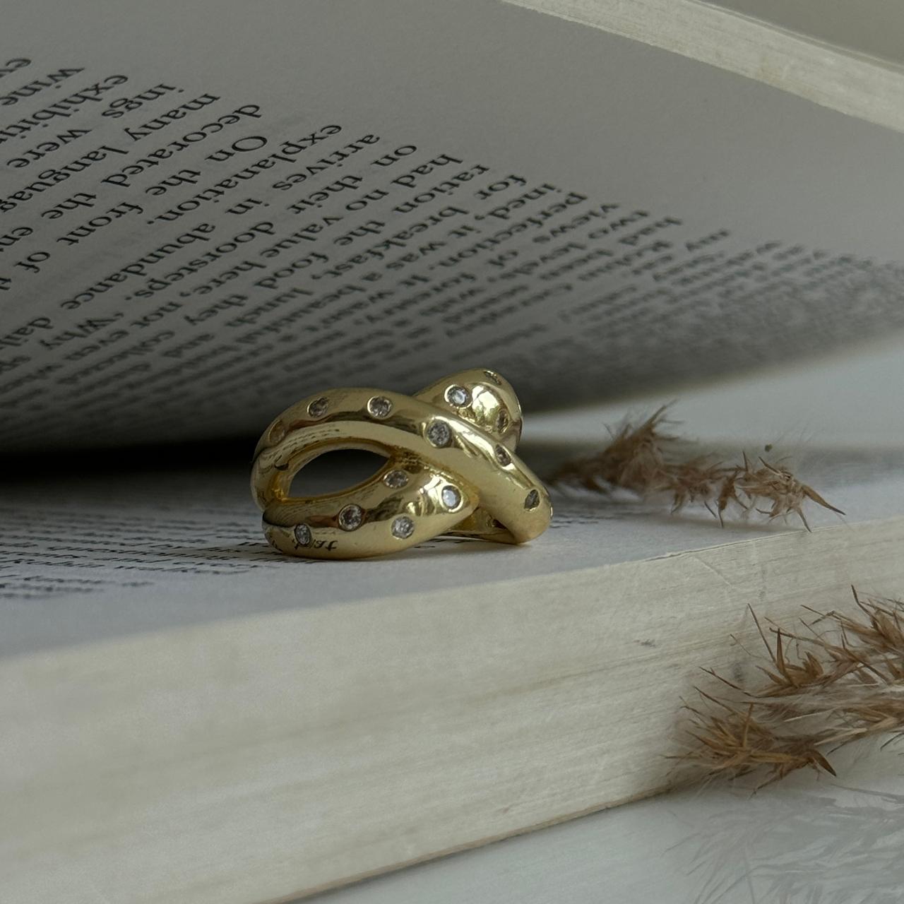 Infinity Knot Adjustable Ring Golden