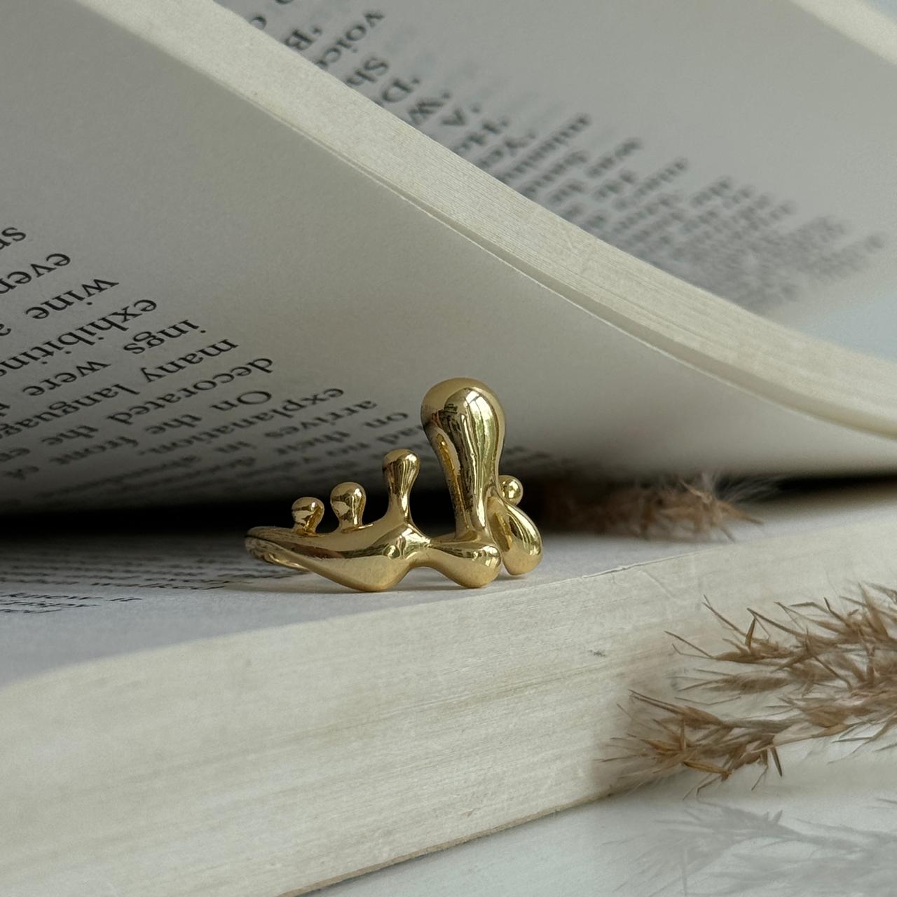 Honeyed Adjustable Ring Gold
