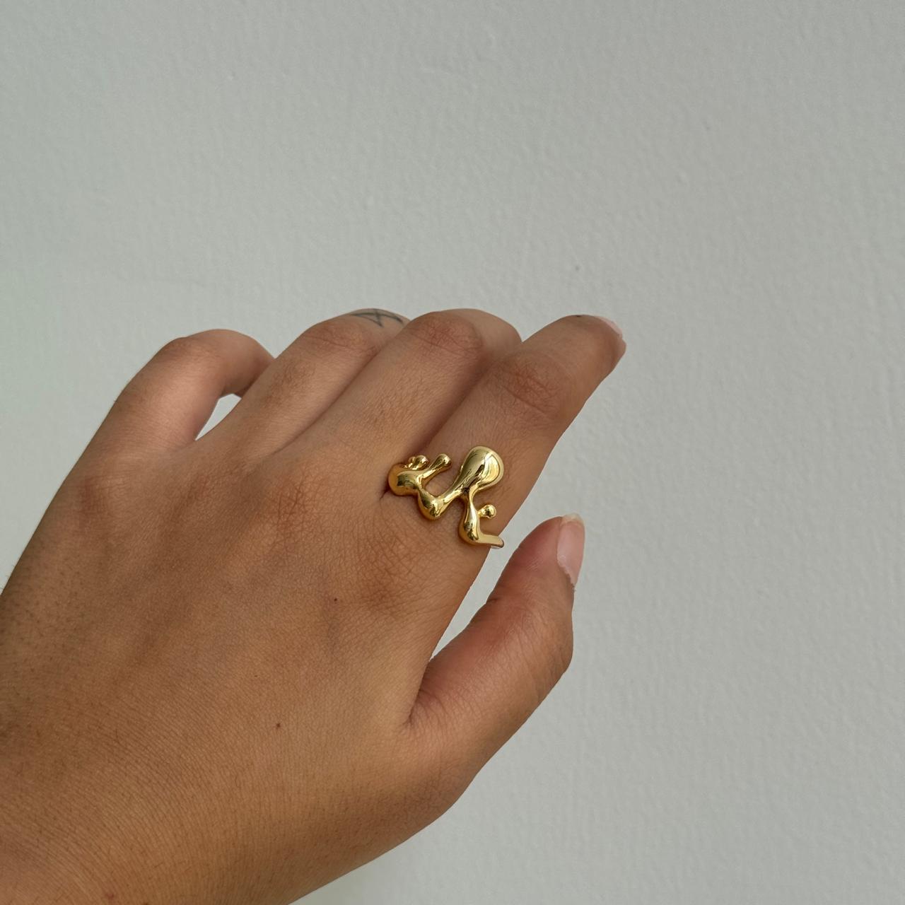 Honeyed Adjustable Ring Gold