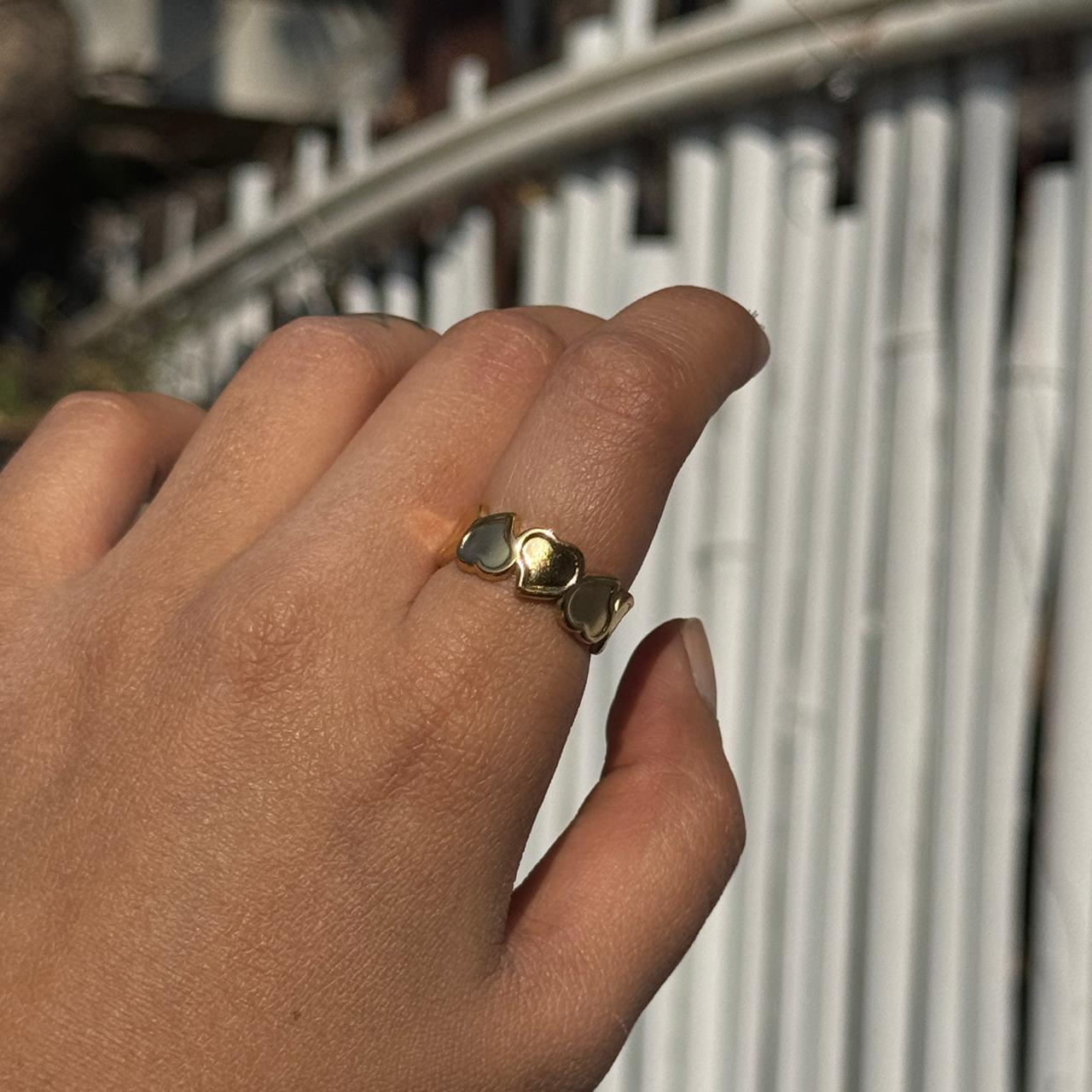 Solid Heart Adjustable Band Ring
