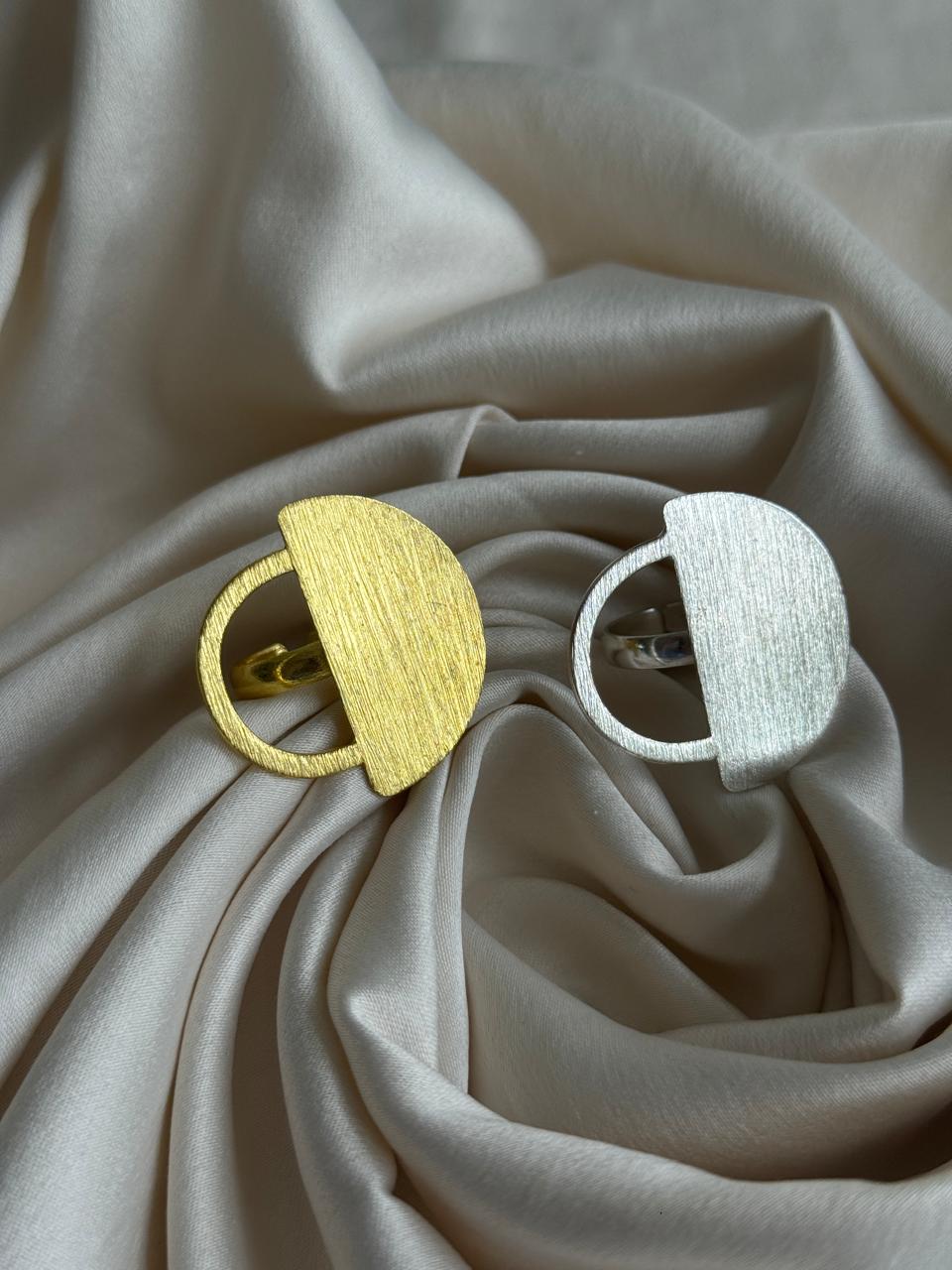 Half Circle Adjustable Ring Duo