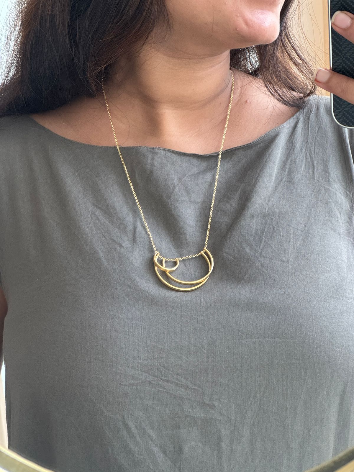 Half Circle Cluster Statement Neckpiece