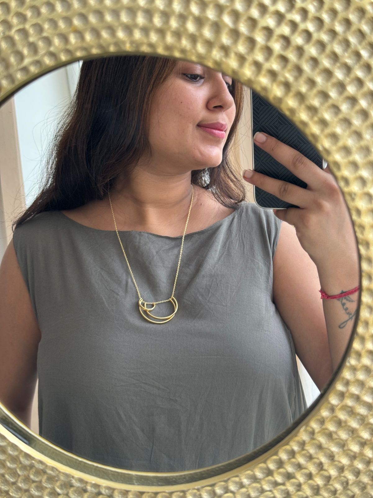 Half Circle Cluster Statement Neckpiece