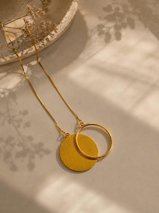 Eclipse - Double Circle Statement Neckpiece