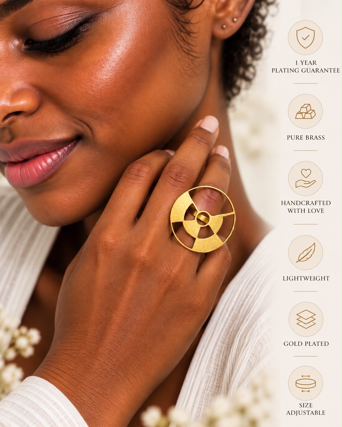 Mandala Adjustable Ring