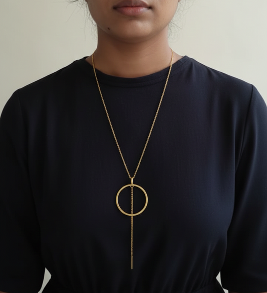 Circle Line 19” Long Statement Neckpiece