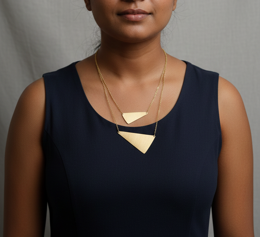 Layered Triangle Statement Neckpiece