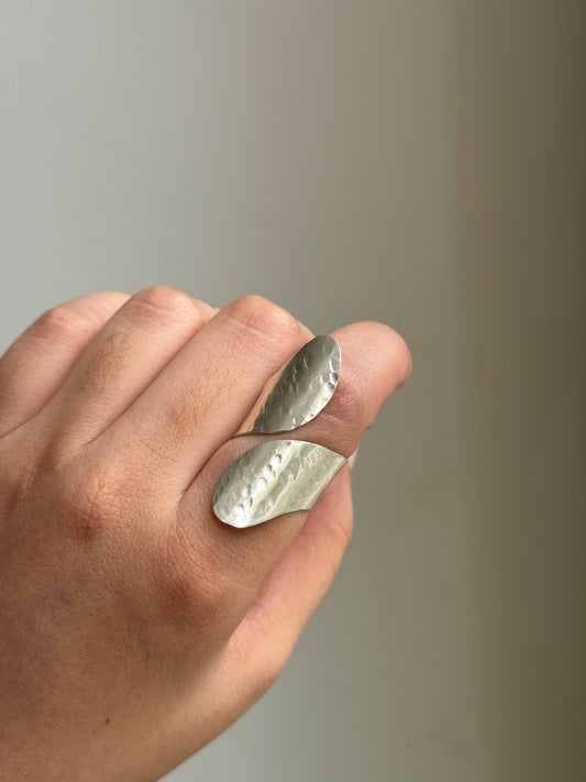 Diverge Adjustable Ring Silver