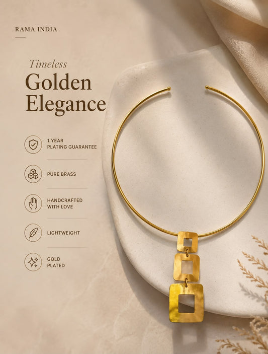 Broad Square Hasli Statement Neckpiece