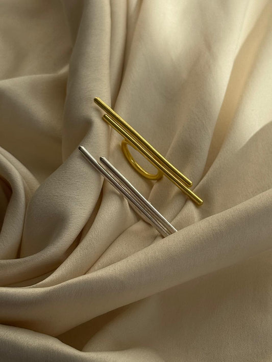 Double Bar Adjustable Ring Duo