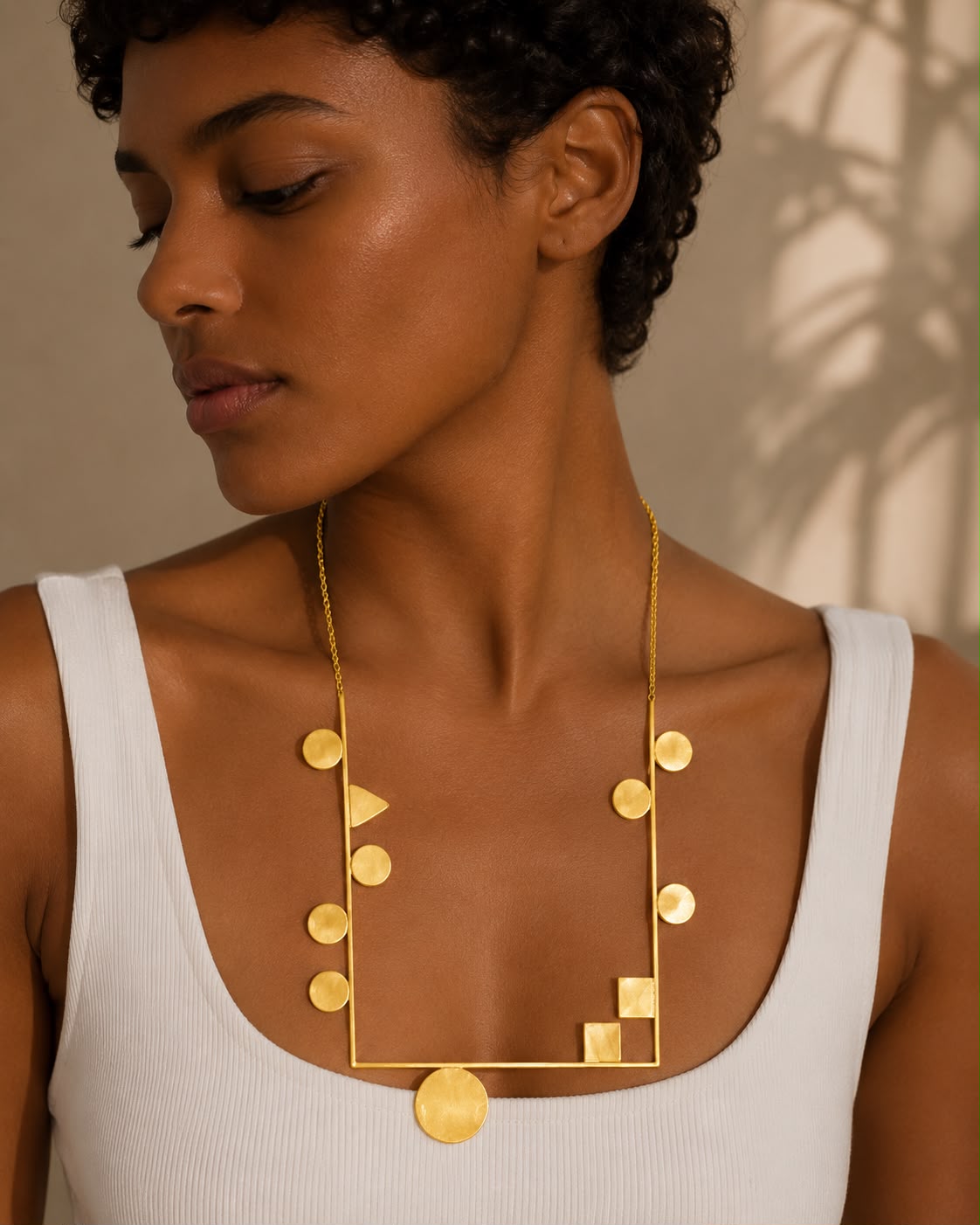 Rectangle Tikari Statement Neckpiece