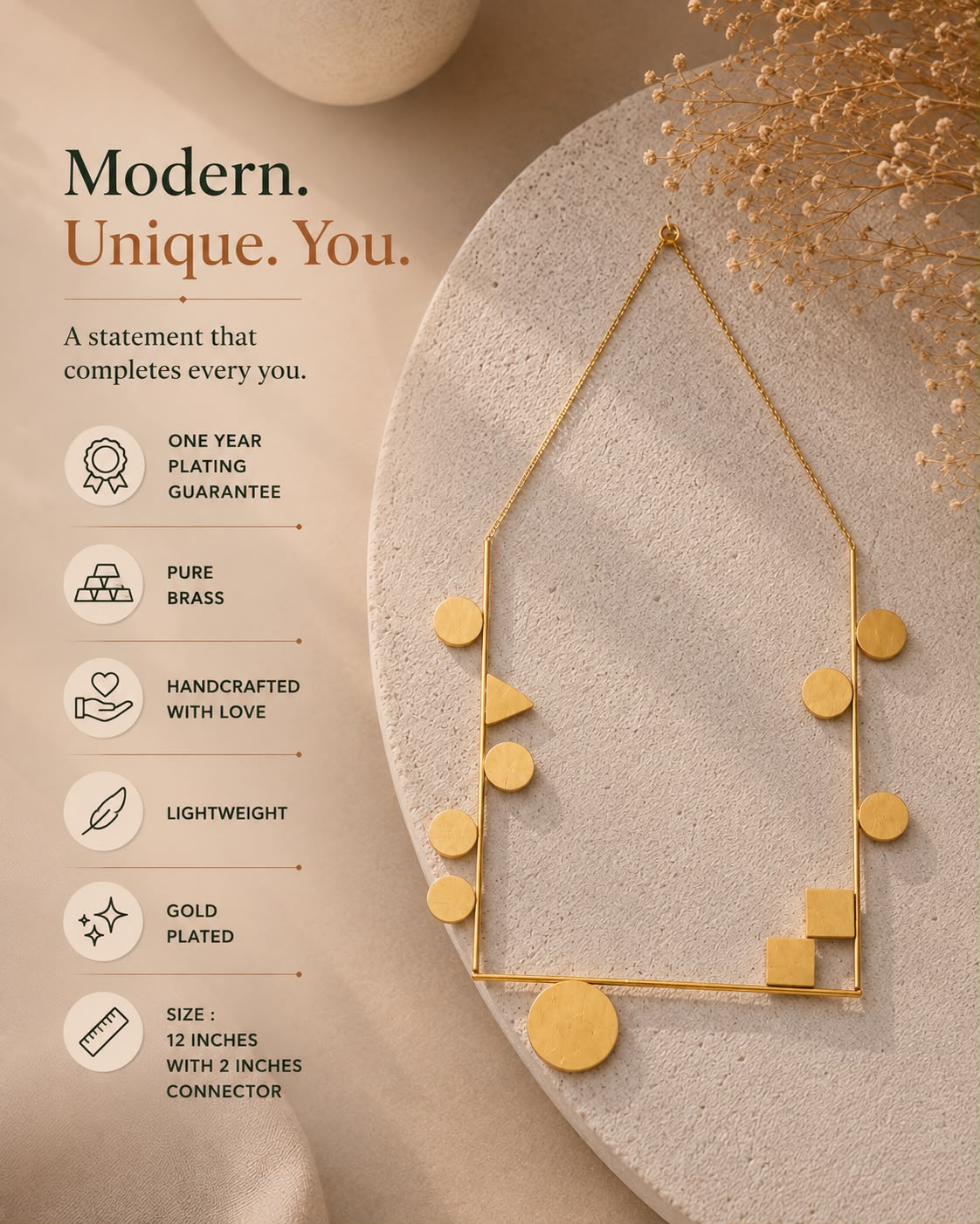 Rectangle Tikari Statement Neckpiece