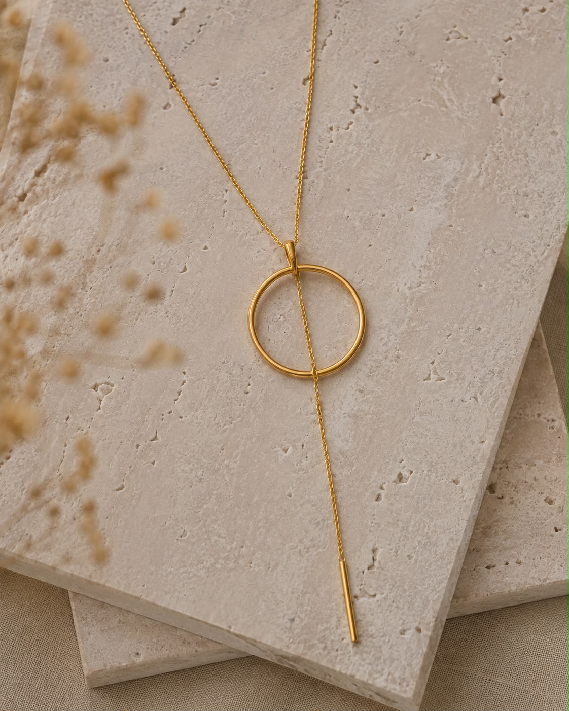 Circle Line 19” Long Statement Neckpiece
