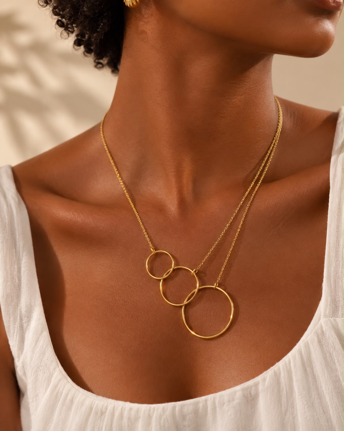 Tri Circle Statement Neckpiece