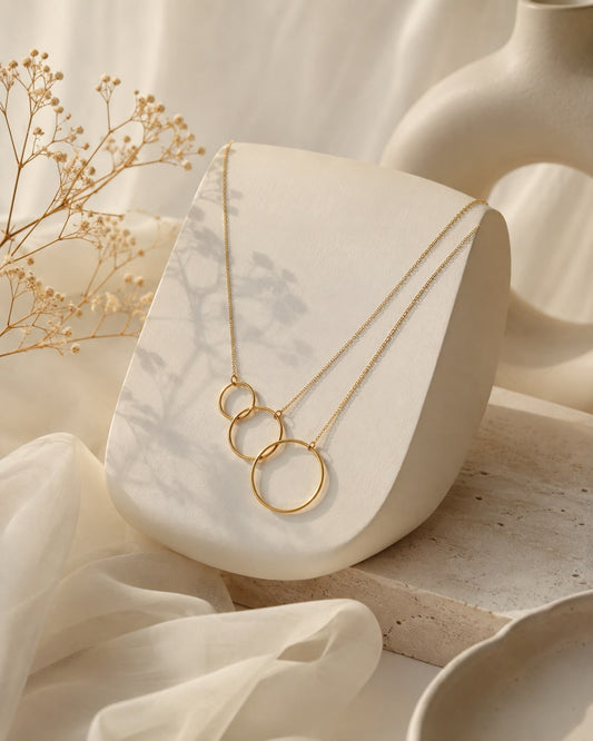 Tri Circle Statement Neckpiece