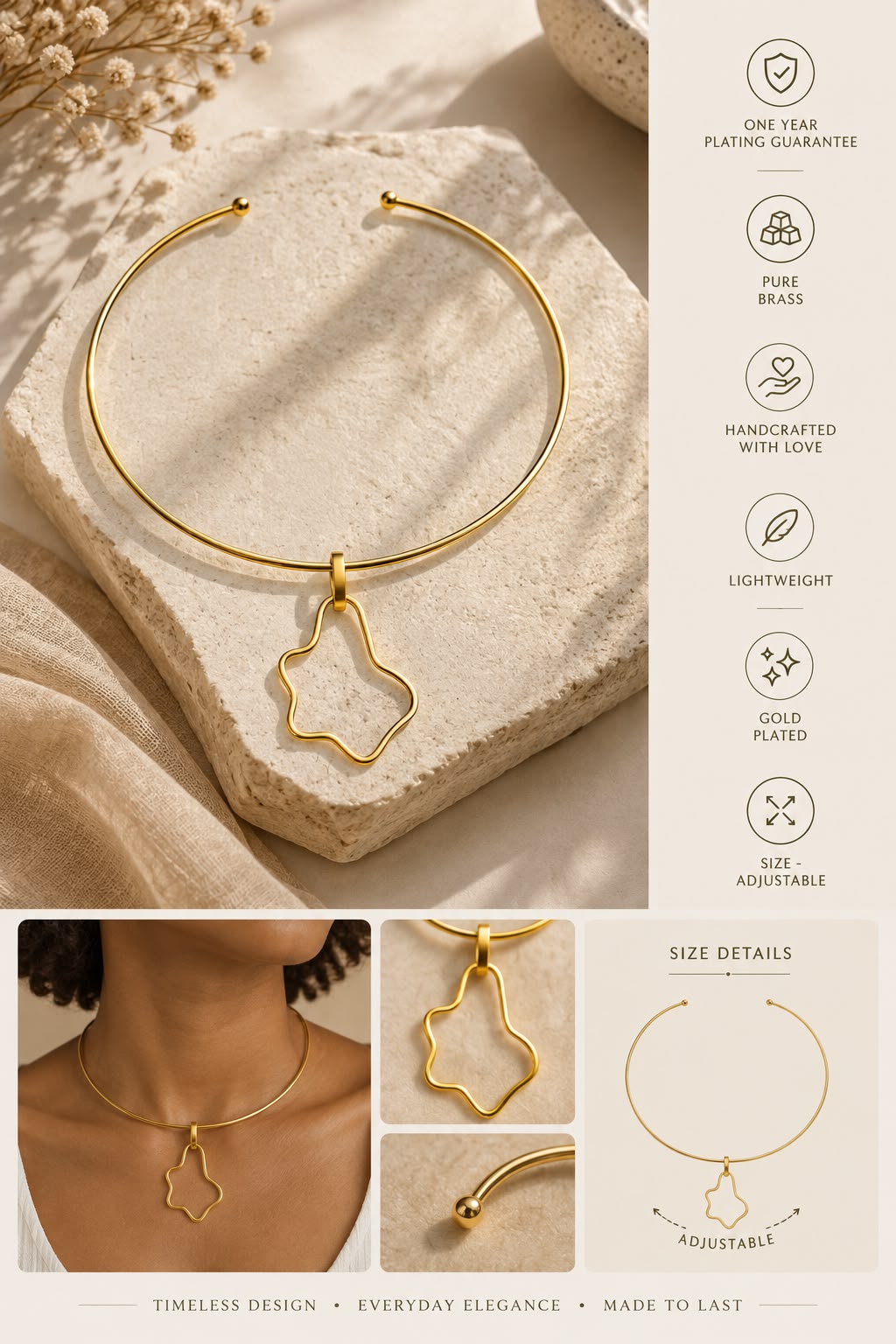 Abstract Hasli Statement Neckpiece