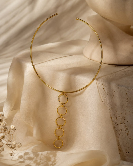 Line Of Circle Hasli Statement Neckpiece