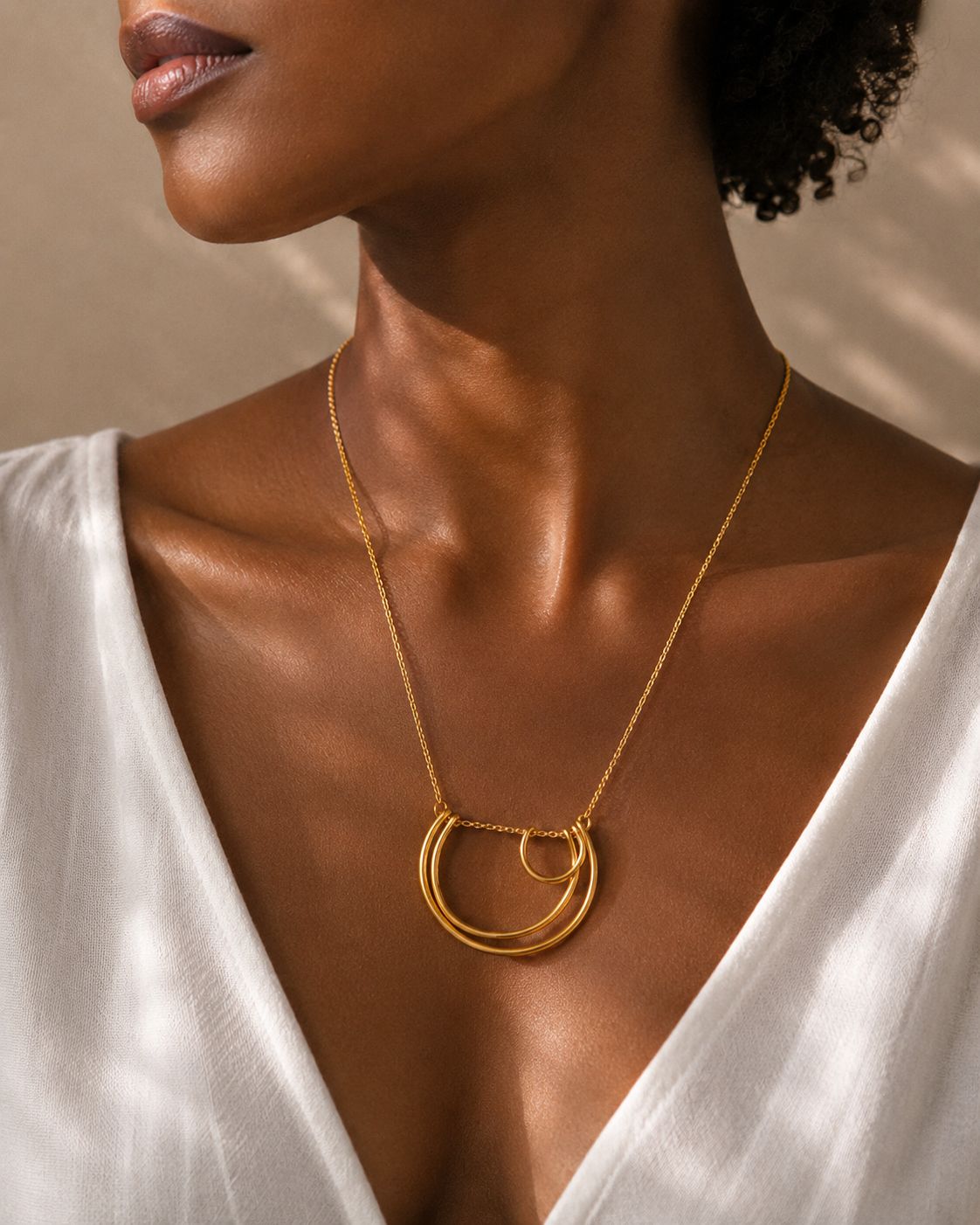 Half Circle Cluster Statement Neckpiece