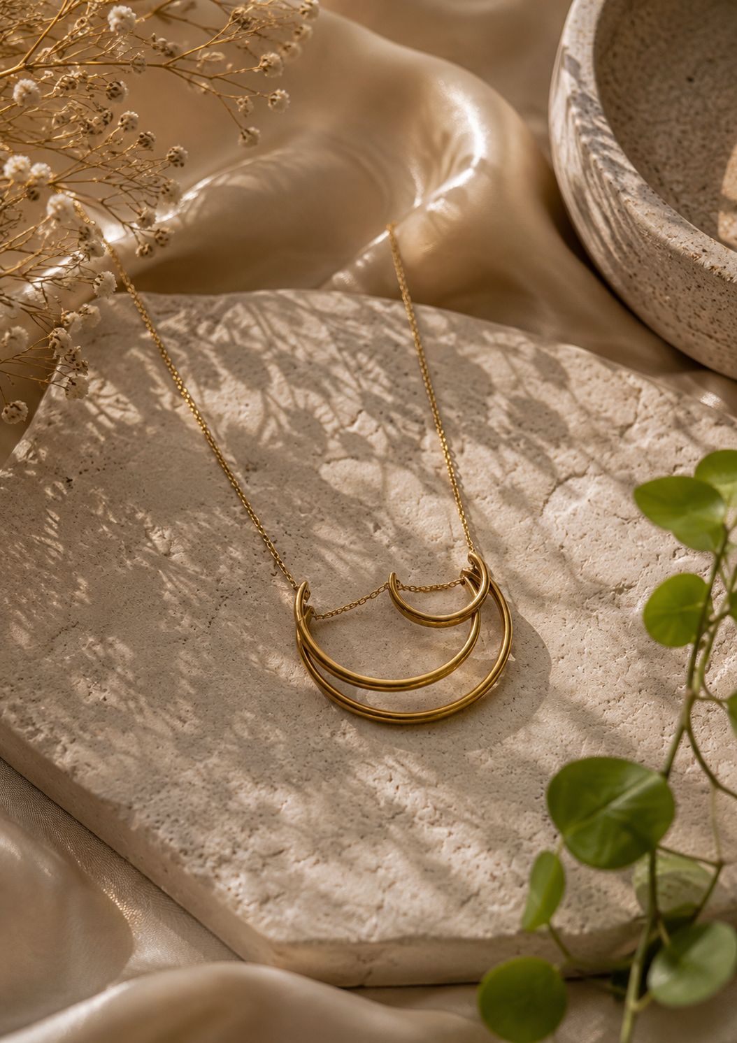 Half Circle Cluster Statement Neckpiece