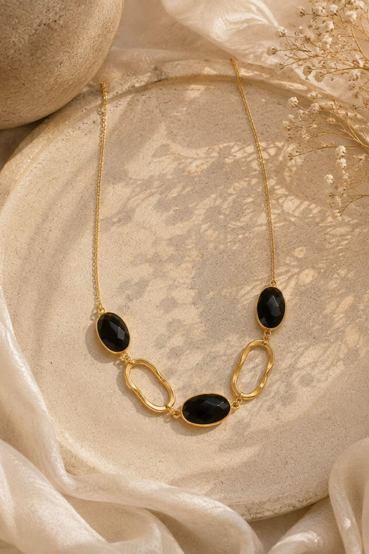 Black Tourmaline Statement Neckpiece