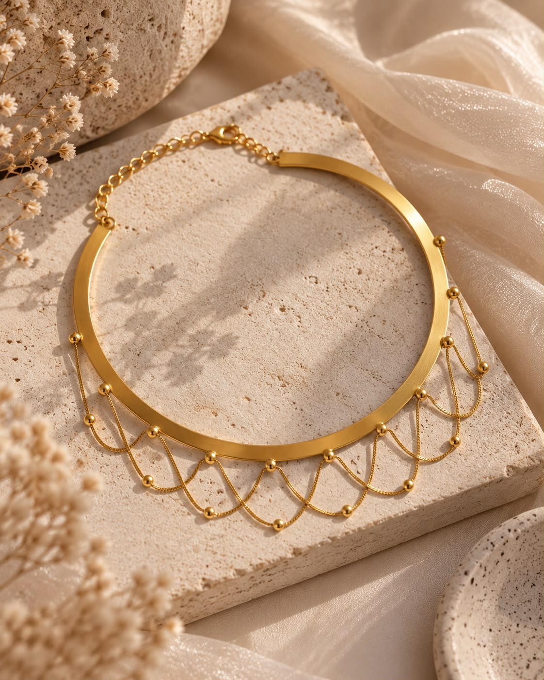 Chain Wave Hasli Statement Neckpiece