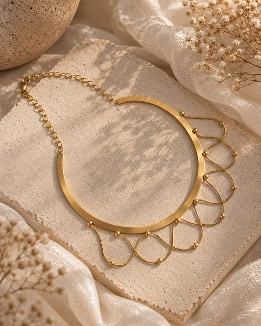 Chain Wave Hasli Statement Neckpiece