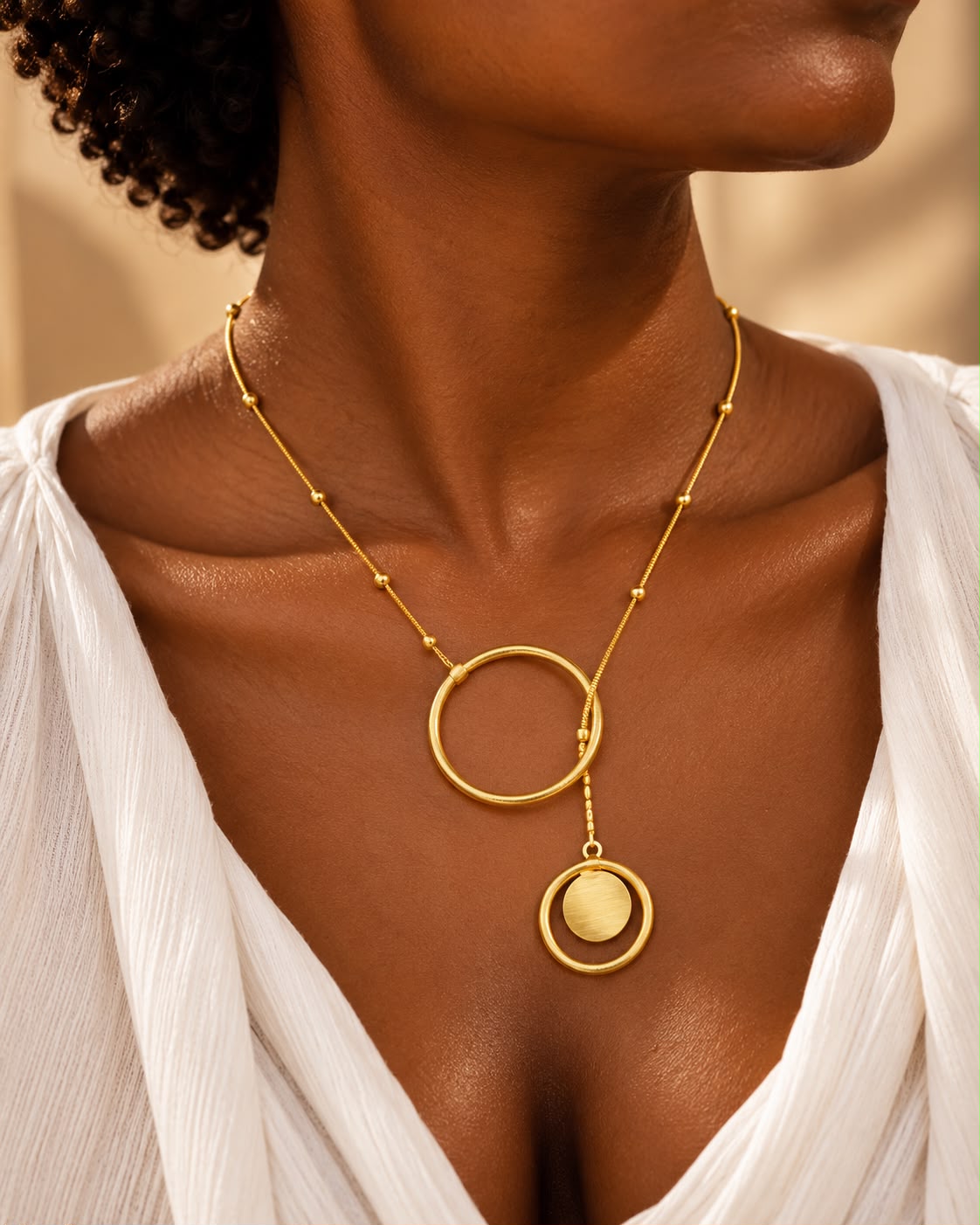 Sunehri Round Statement Neckpiece
