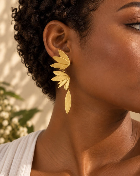 Phoenix Feather  Statement Earrings