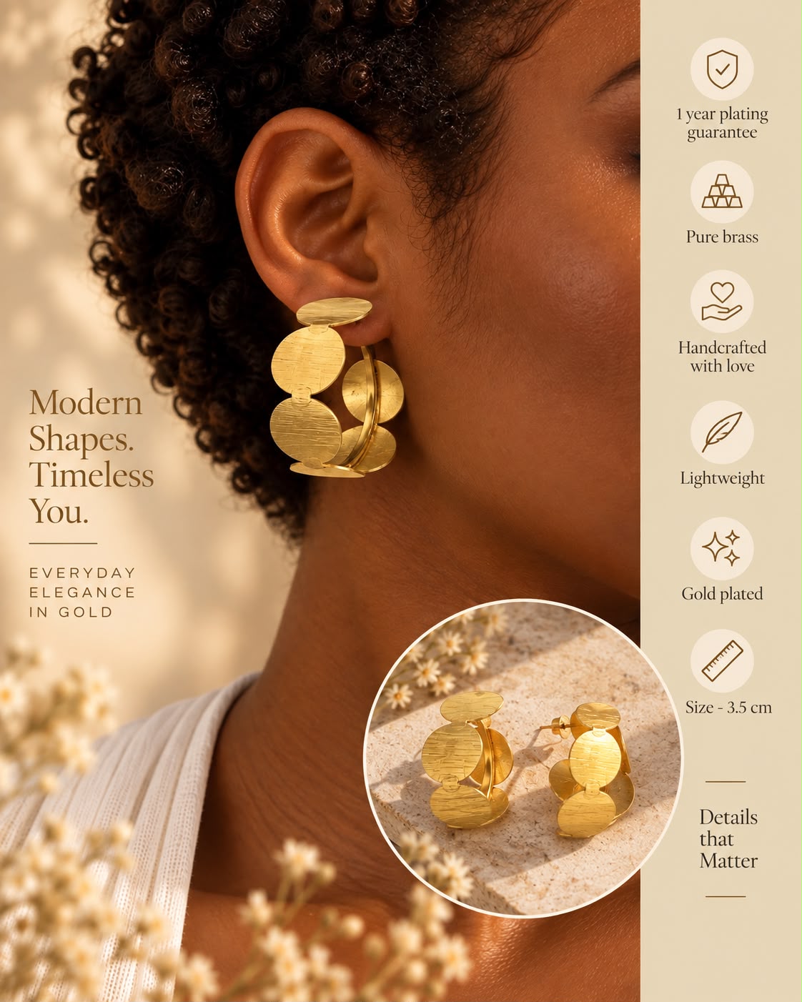 Stella Hoops Golden